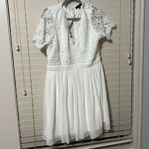 L Lulu white bridal shower dress
